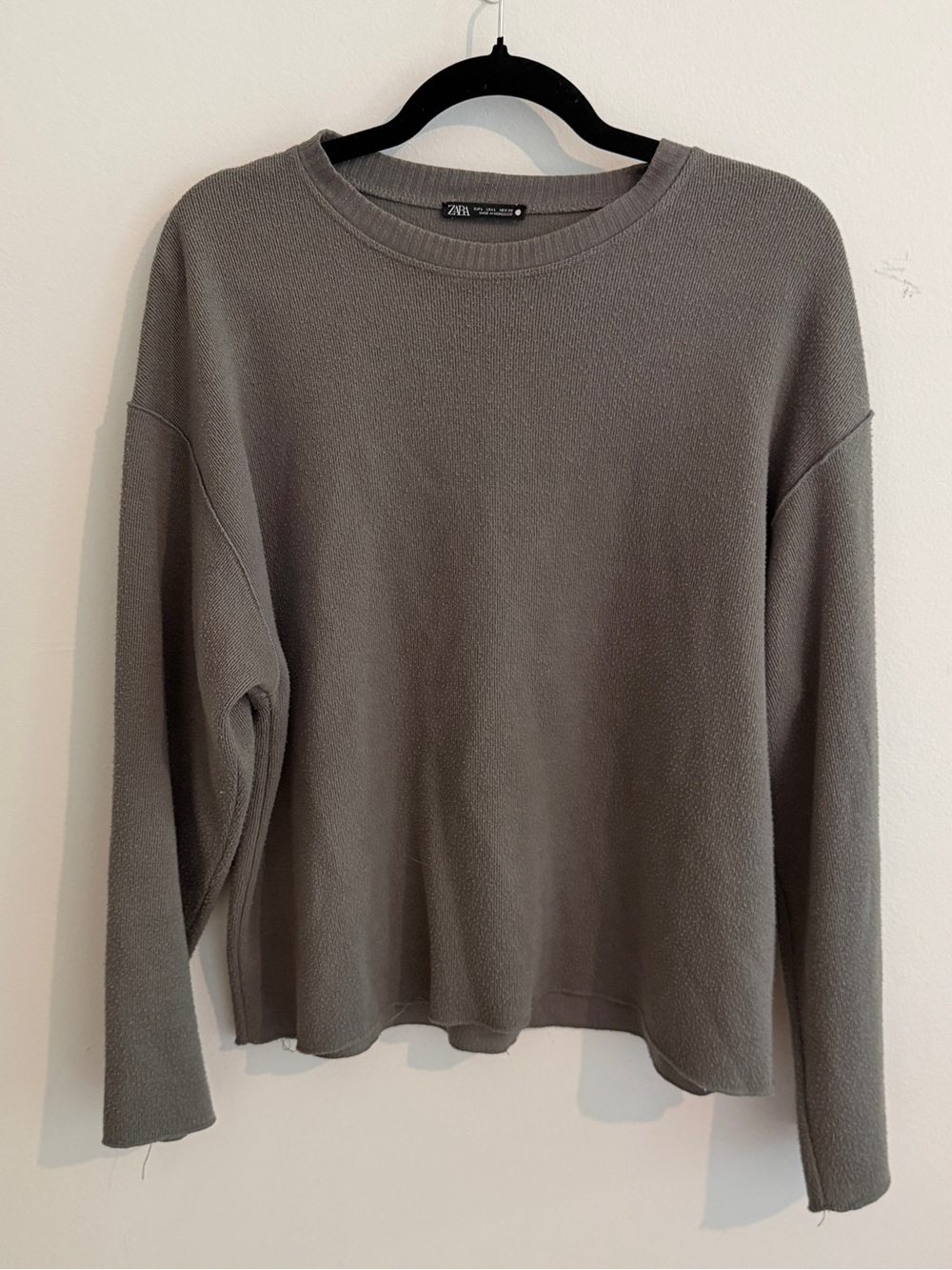 Zara Taupe Crewneck Sweater